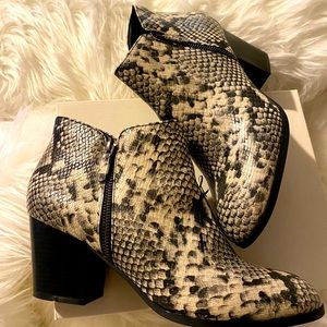 Style & Co's Masrinaa Snakeskin Bootie.